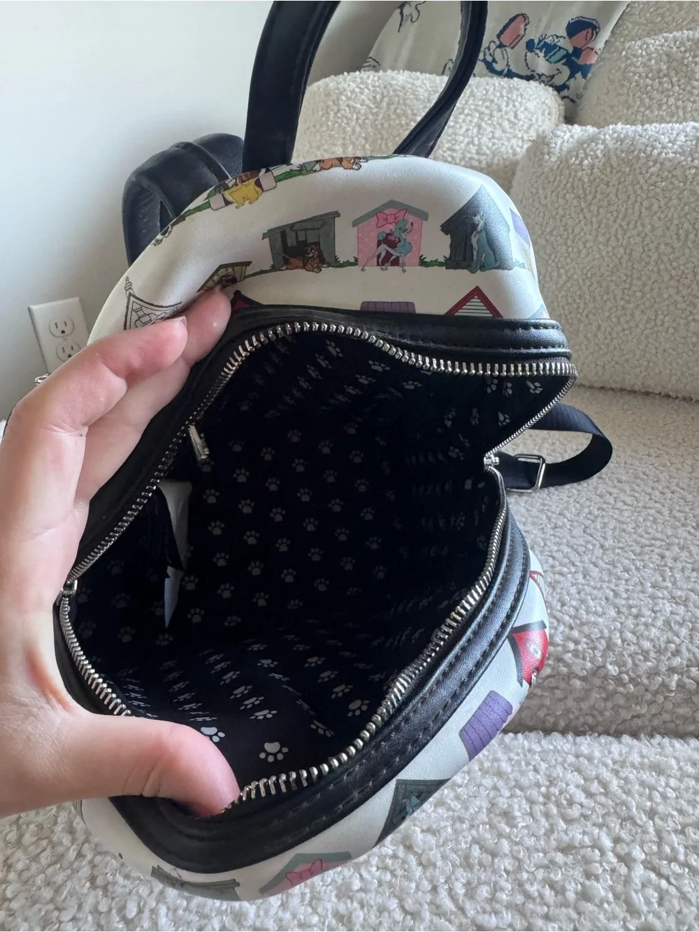 Loungefly Kids White Snoopy & Doghouse Pattern Mini Backpack